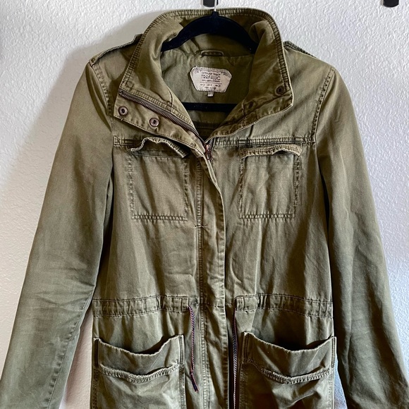 Zara Green Canvas Jacket - Picture 1 of 3